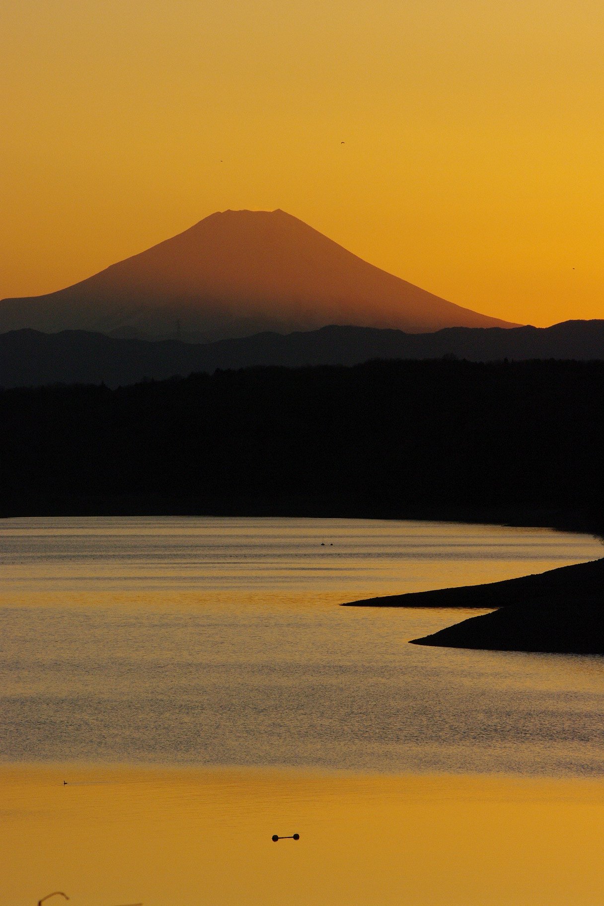 夕焼け富士山