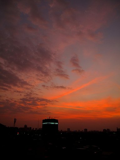 やはり冬は夕焼けですね