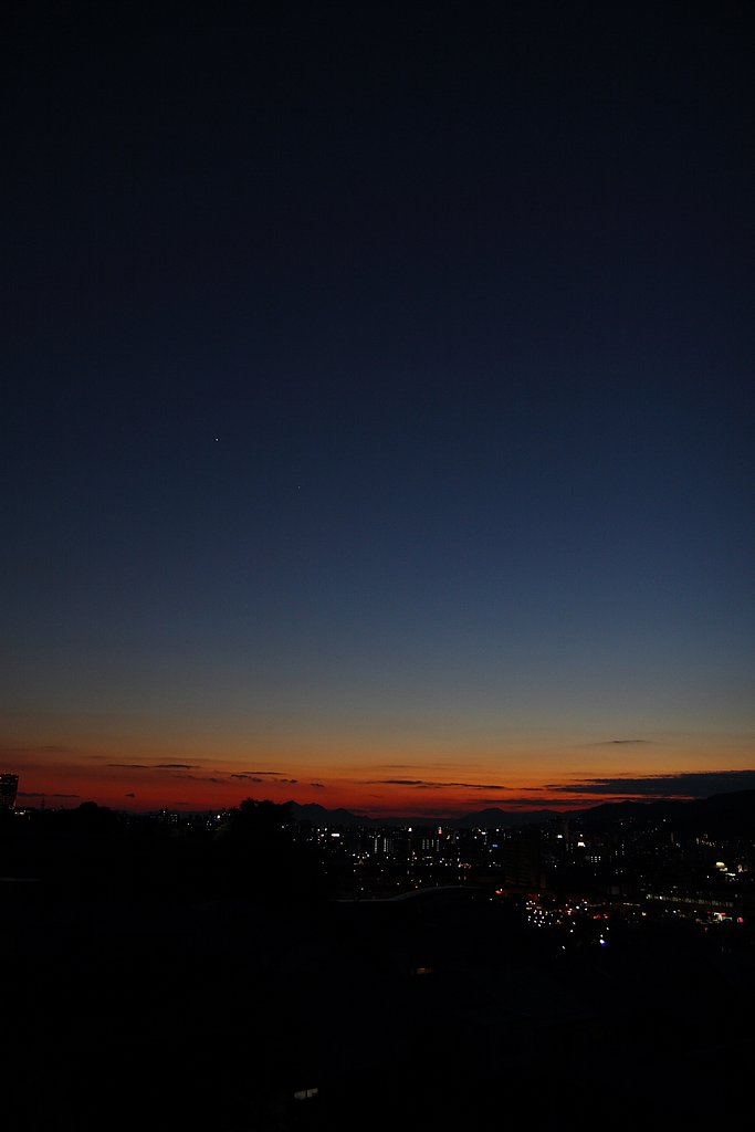 去りゆく夕日