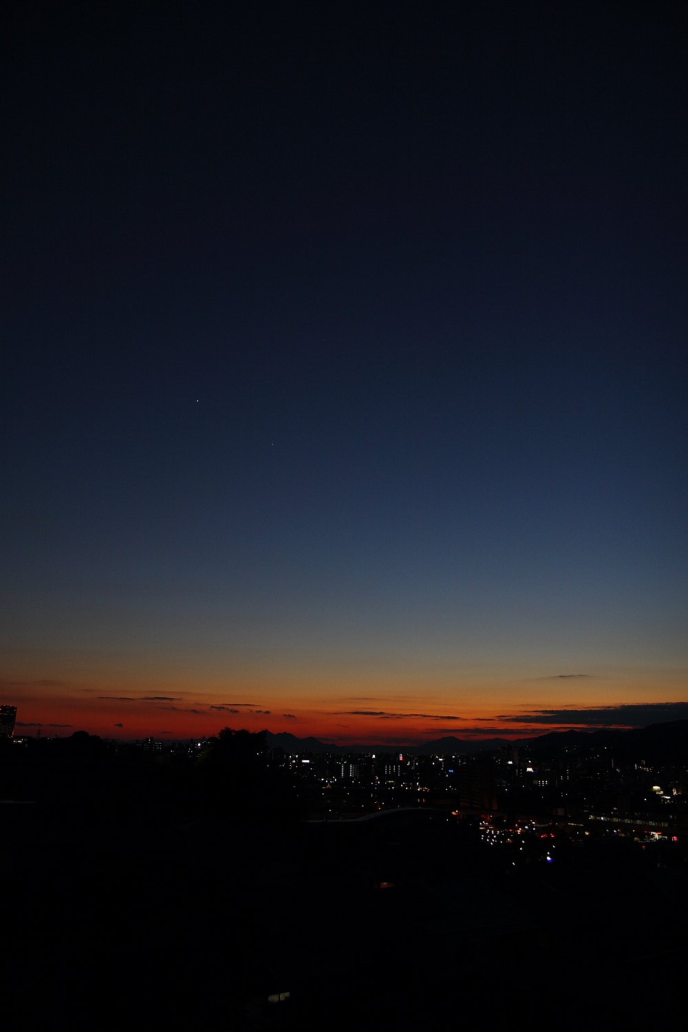 去りゆく夕日