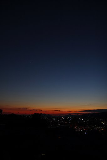 去りゆく夕日