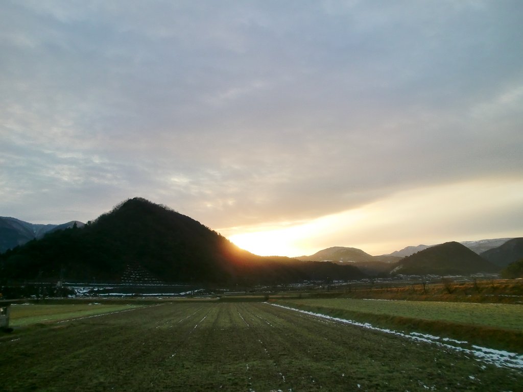 今朝の日の出