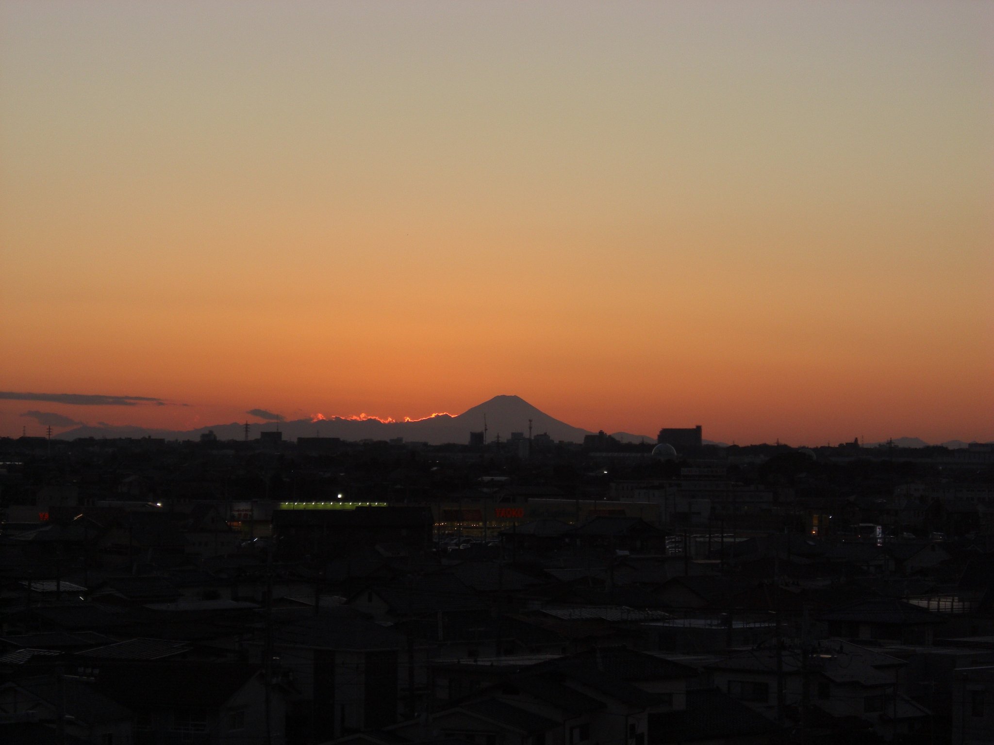 2009年３日目の夕焼け