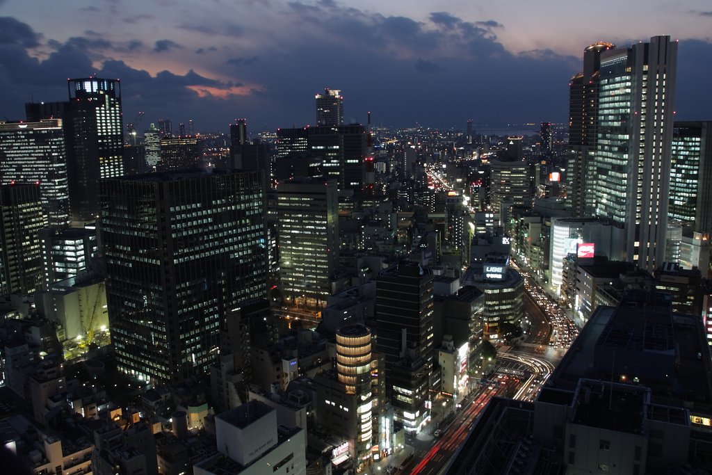 大阪の夕暮れ