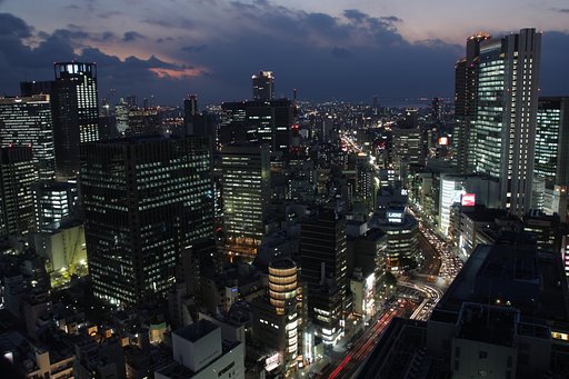大阪の夕暮れ
