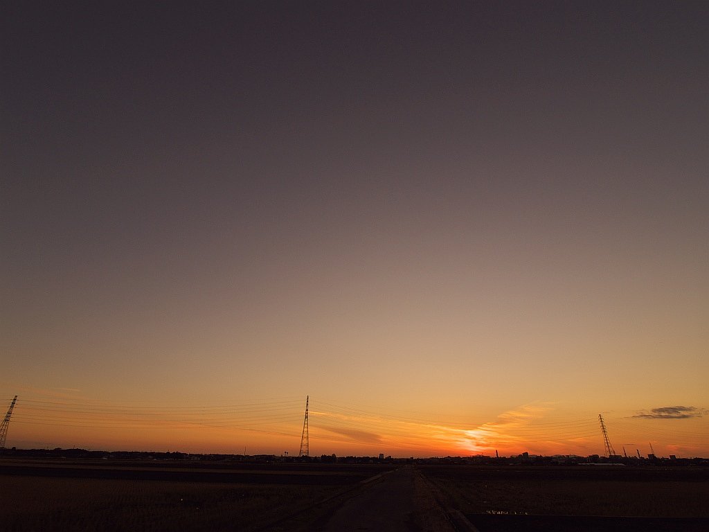夕焼け・・・