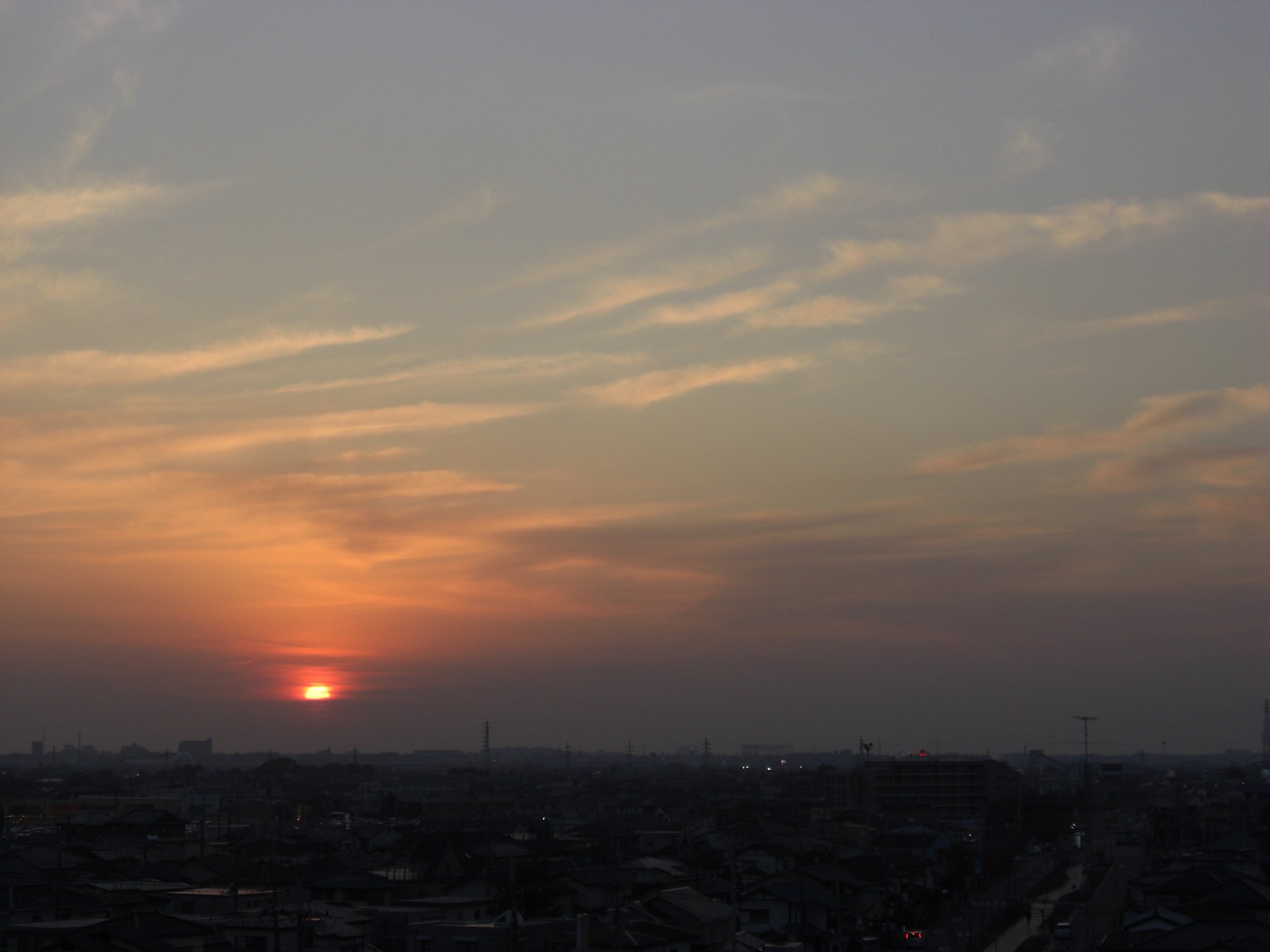 2009年38日目の夕焼け