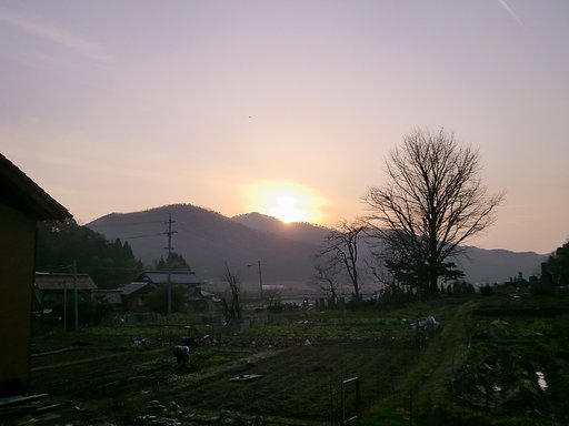 黄砂２日目の夕焼け！