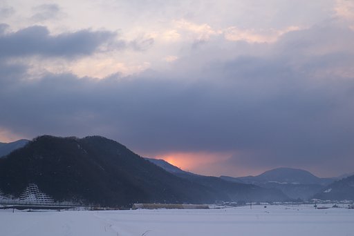 今朝の日の出(直前)