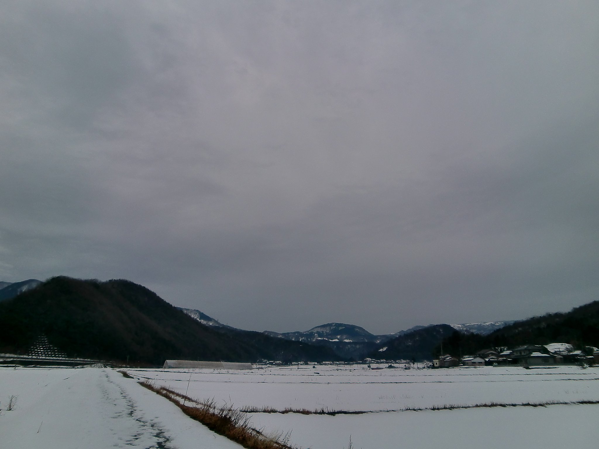 日の出の見られない今朝の東の空