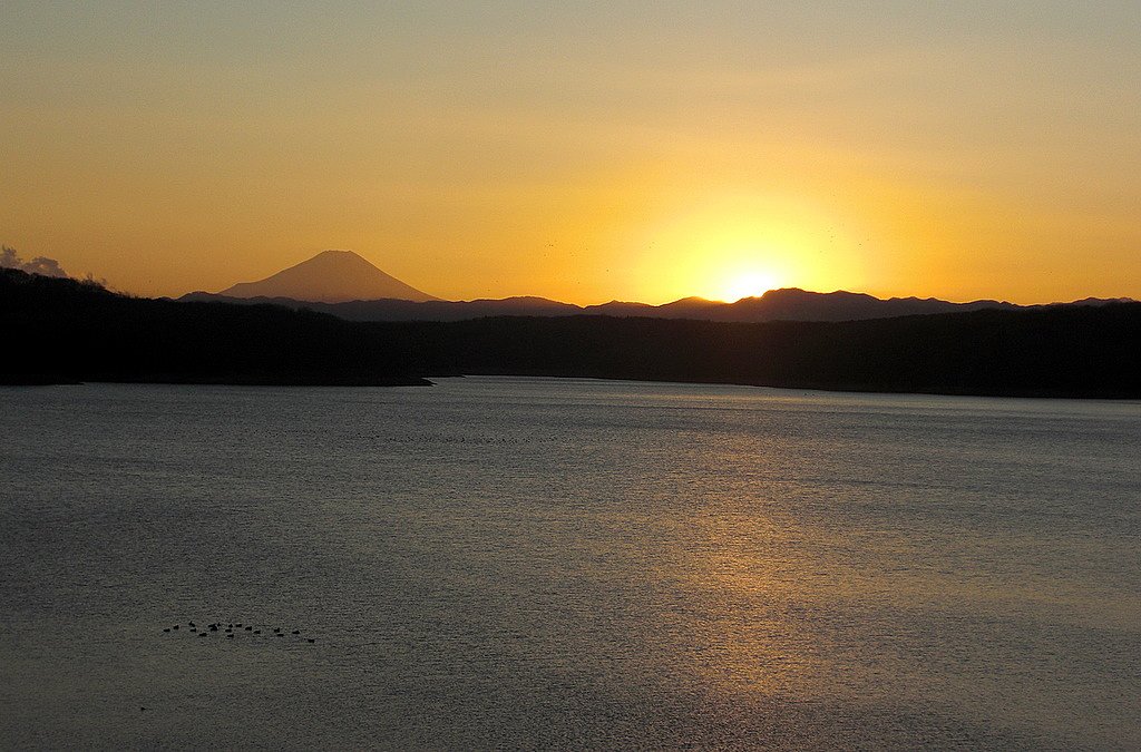 富士山の夕景