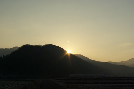 数日ぶりの快晴の朝日の出