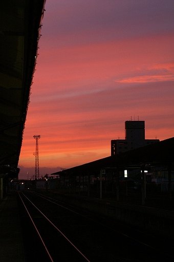 釧路の夕暮れ