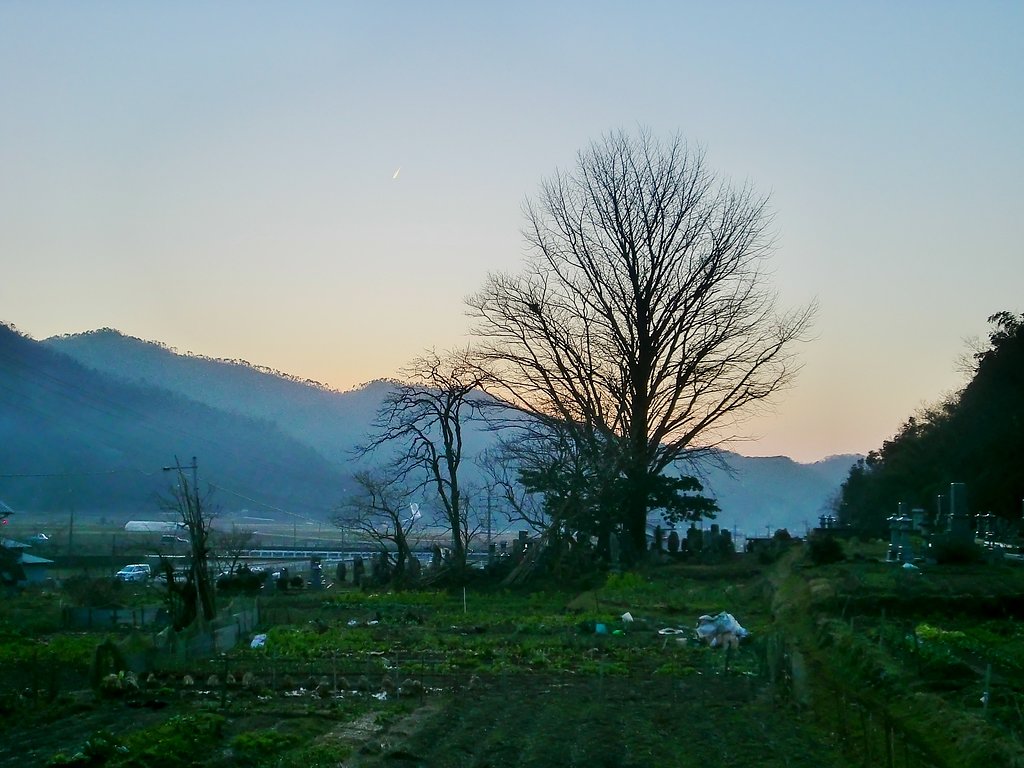 日没後綺麗な夕焼けに！