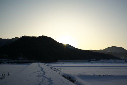 -2度の快晴の日の出