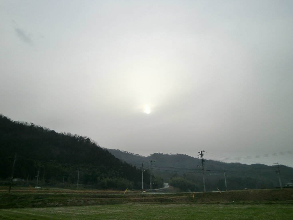 黄砂の夕空