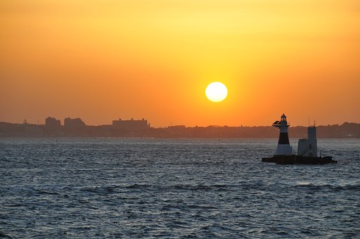 今日の夕日