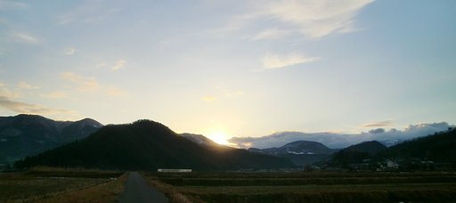 爽やかな今朝の日の出