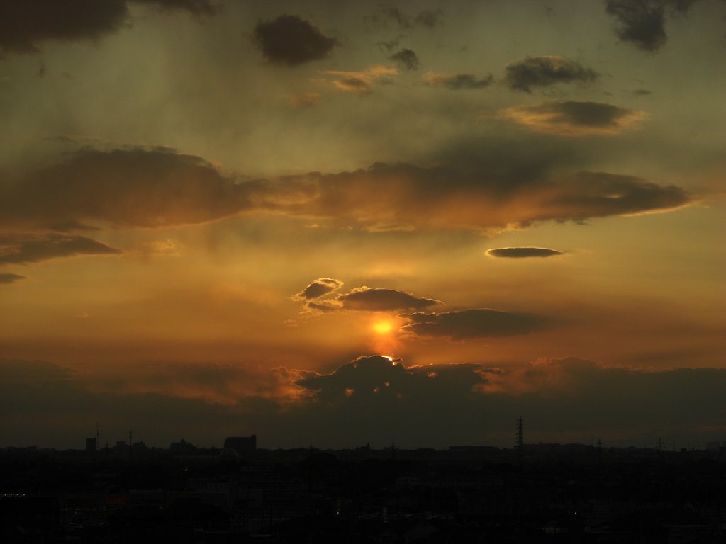 2009年40日目の夕焼け