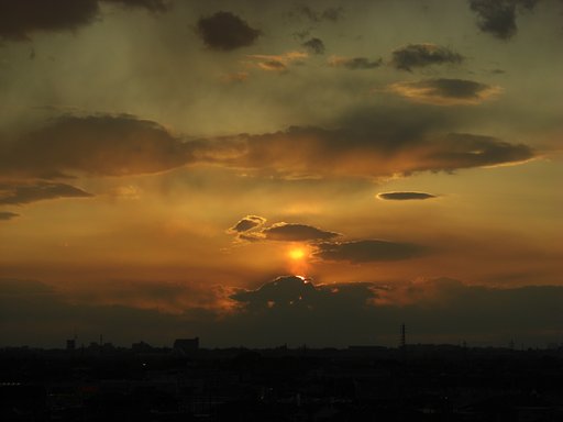 2009年40日目の夕焼け