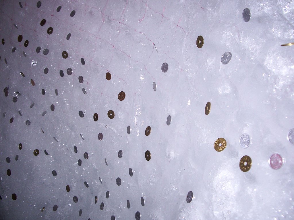 雪壁に・・・