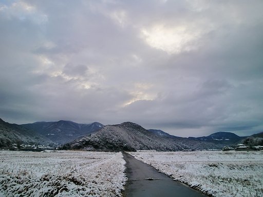雪国に後戻りの東の空！