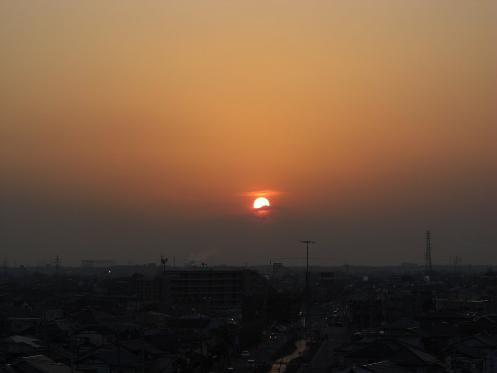 2009年75日目の夕焼け