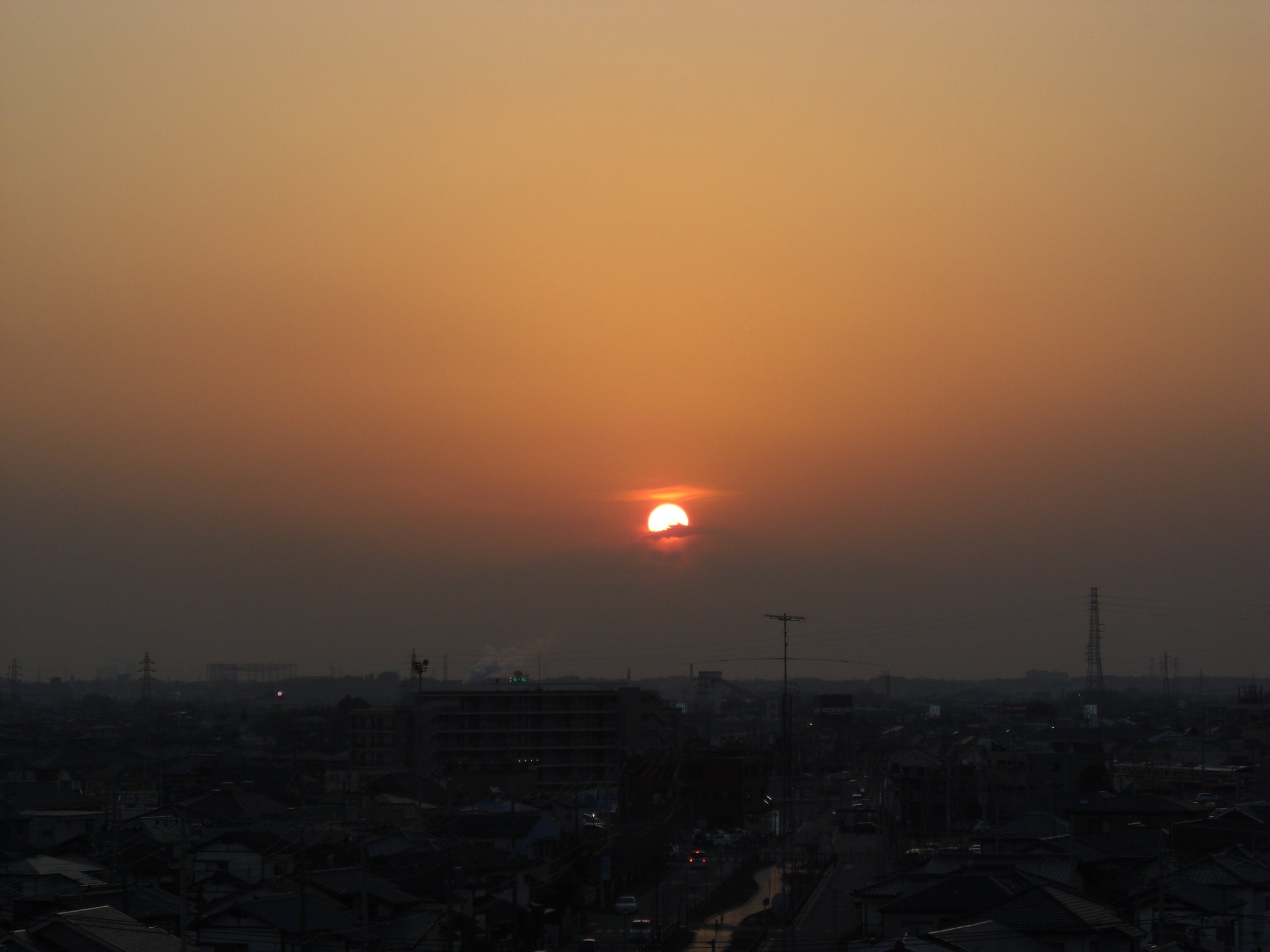 2009年75日目の夕焼け