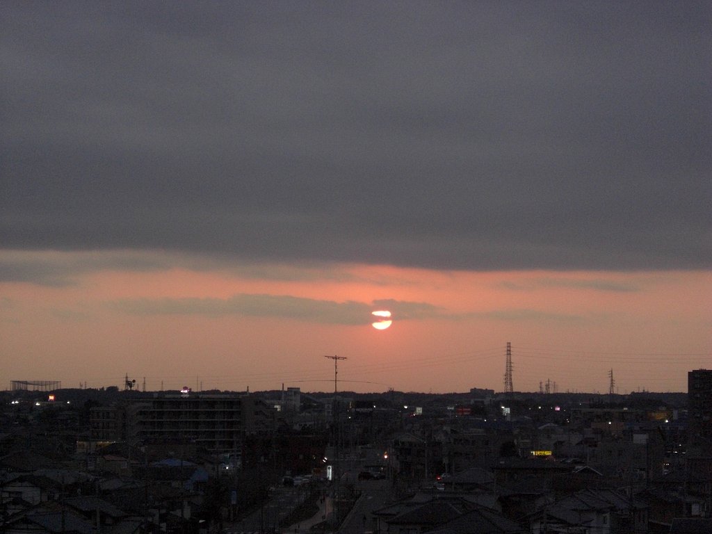2009年80日目の夕焼け