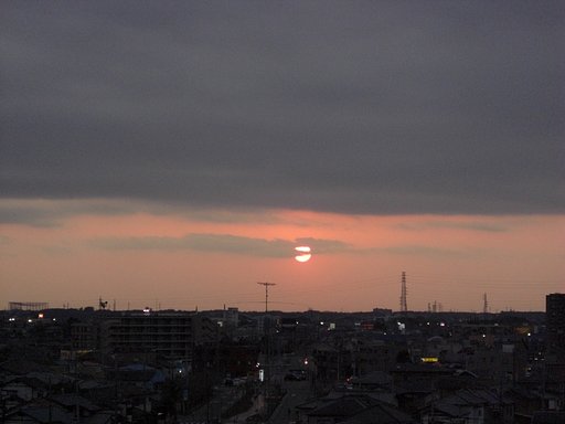 2009年80日目の夕焼け