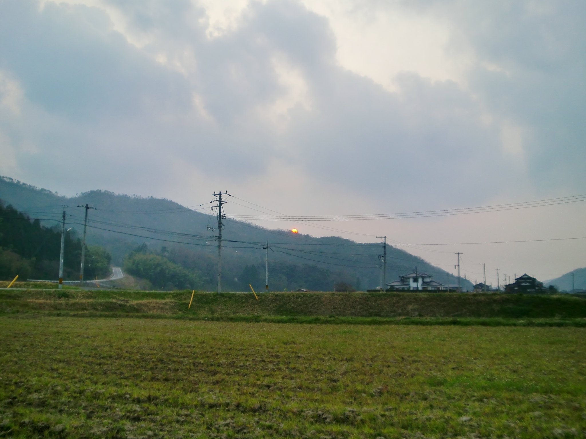 今日の夕日