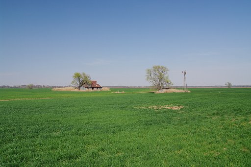 A house (in flat land)