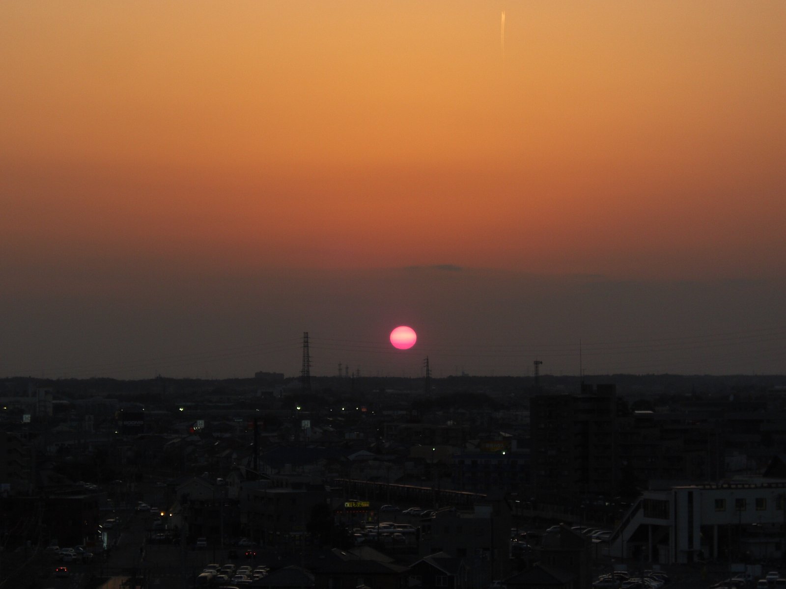 2009年89日目の夕焼け