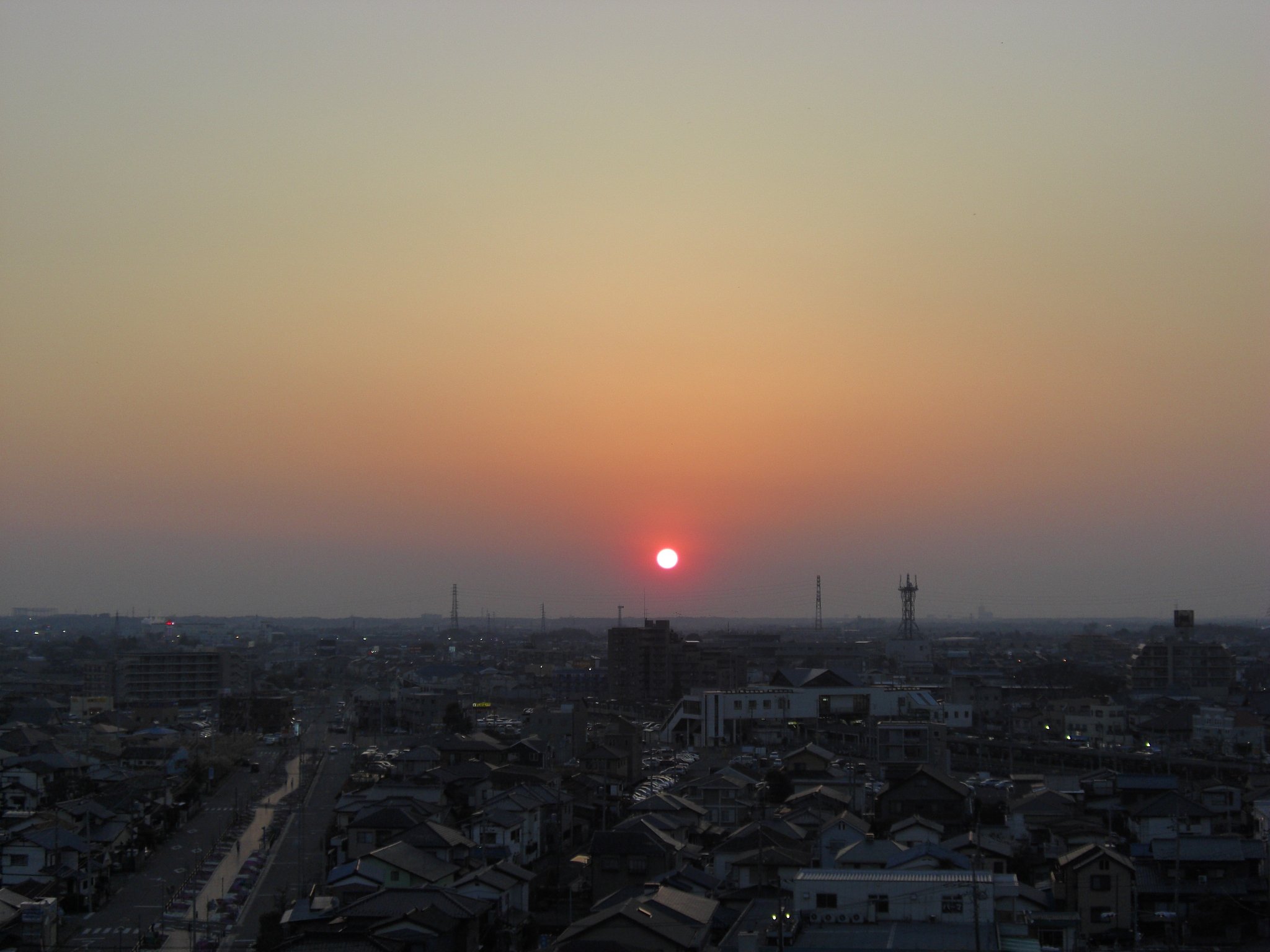 2009年99日目の夕焼け