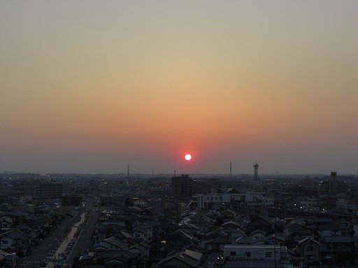 2009年99日目の夕焼け