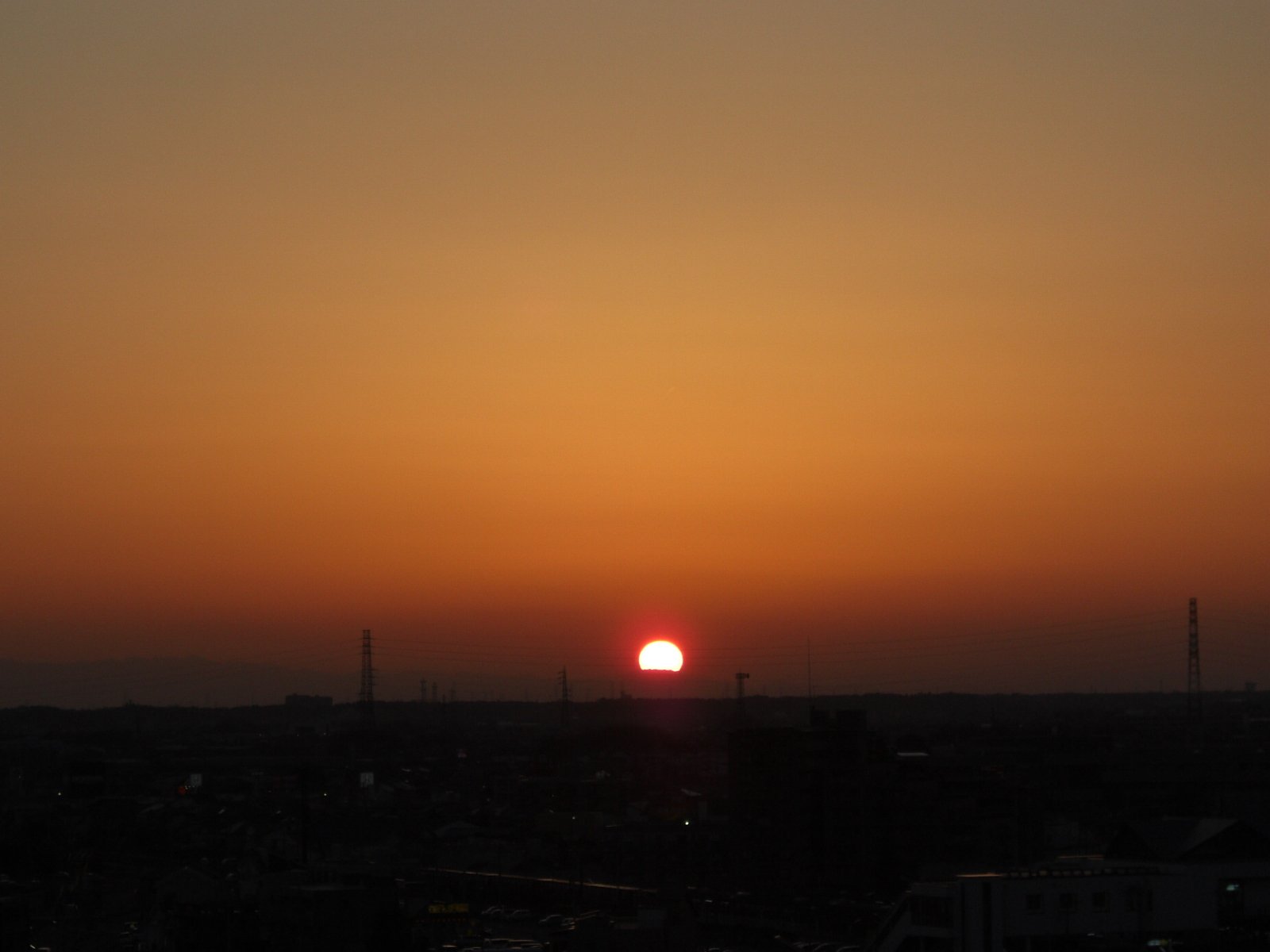 2009年92日目の夕焼け