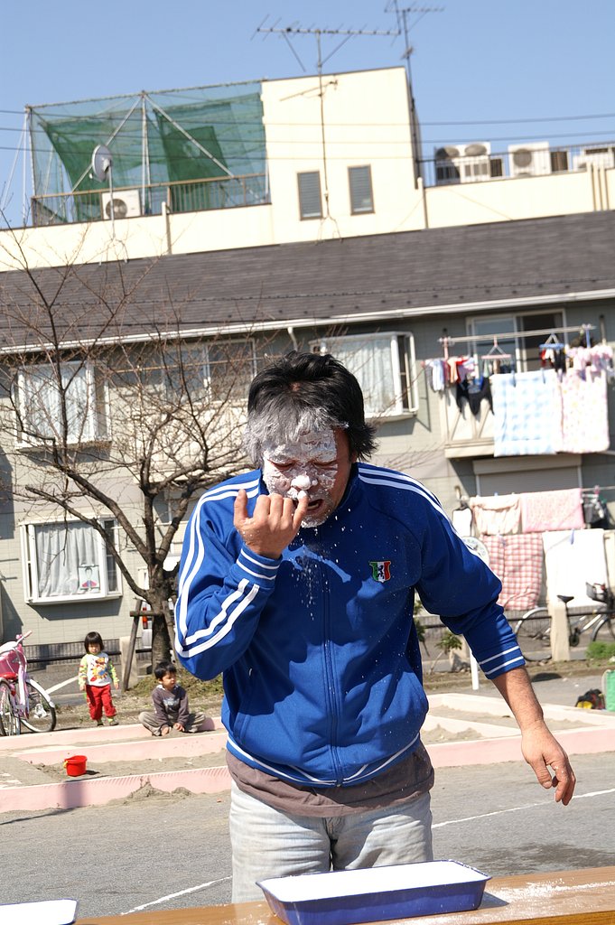 近所で運動会が…