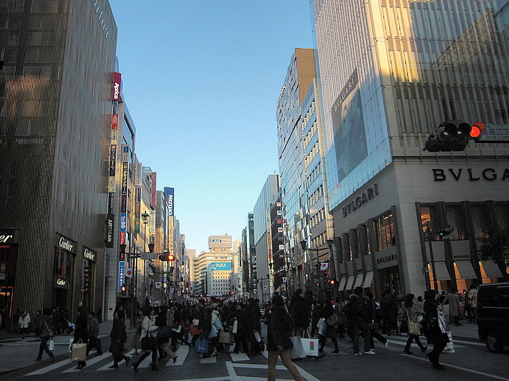 銀座通りの風景