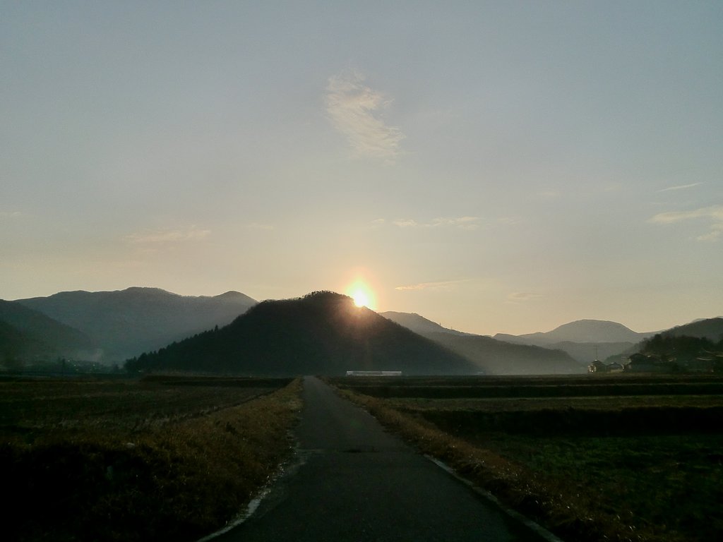 今朝の朝日の出！