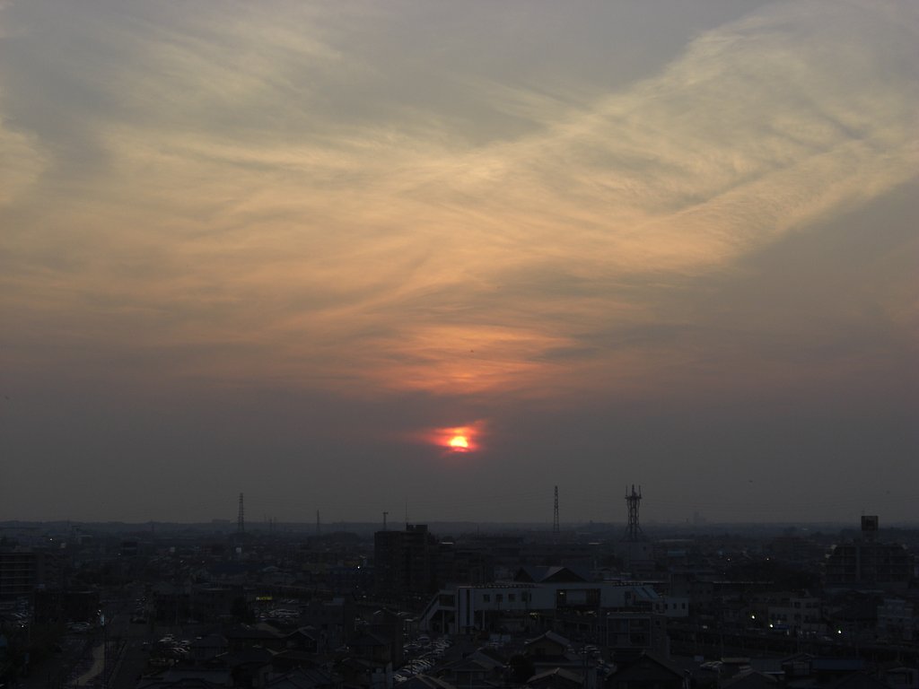 2009年103日目の夕焼け