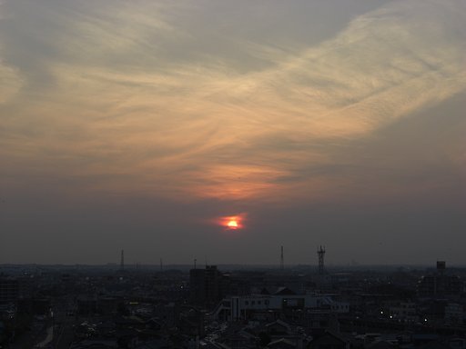 2009年103日目の夕焼け