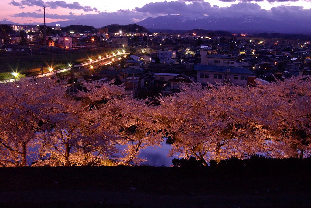夕暮れの町