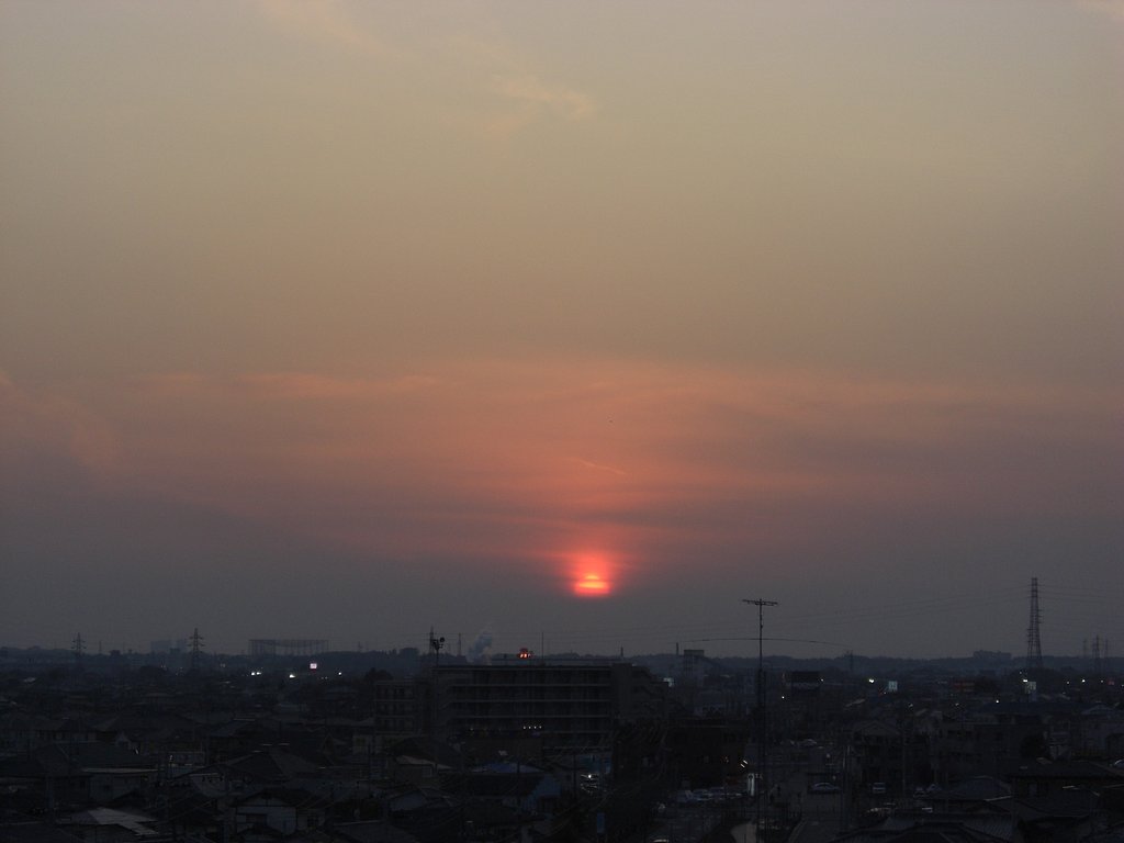 2009年71日目の夕焼け