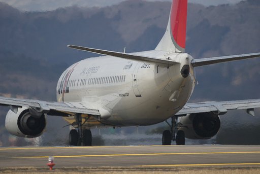 レフレックスで飛行機