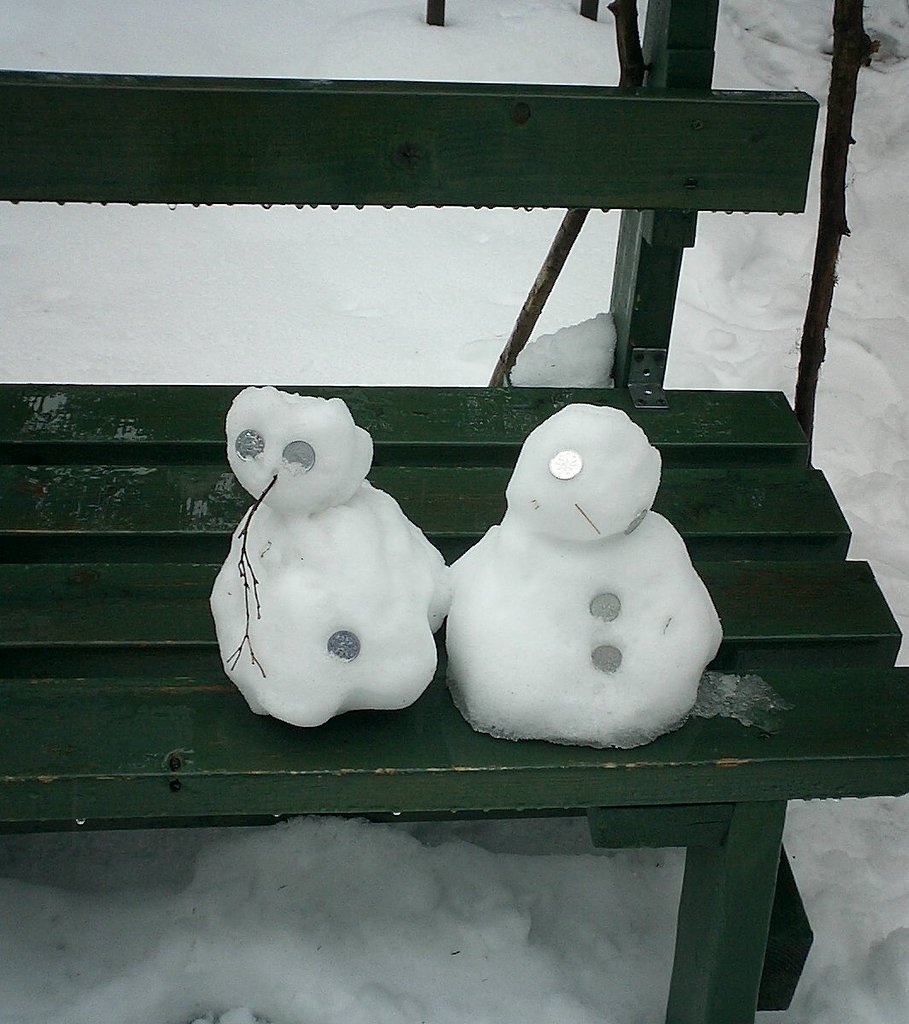 比叡山の雪だるま