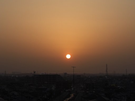 2009年77日目の夕焼け