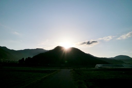 爽やかな朝日の出
