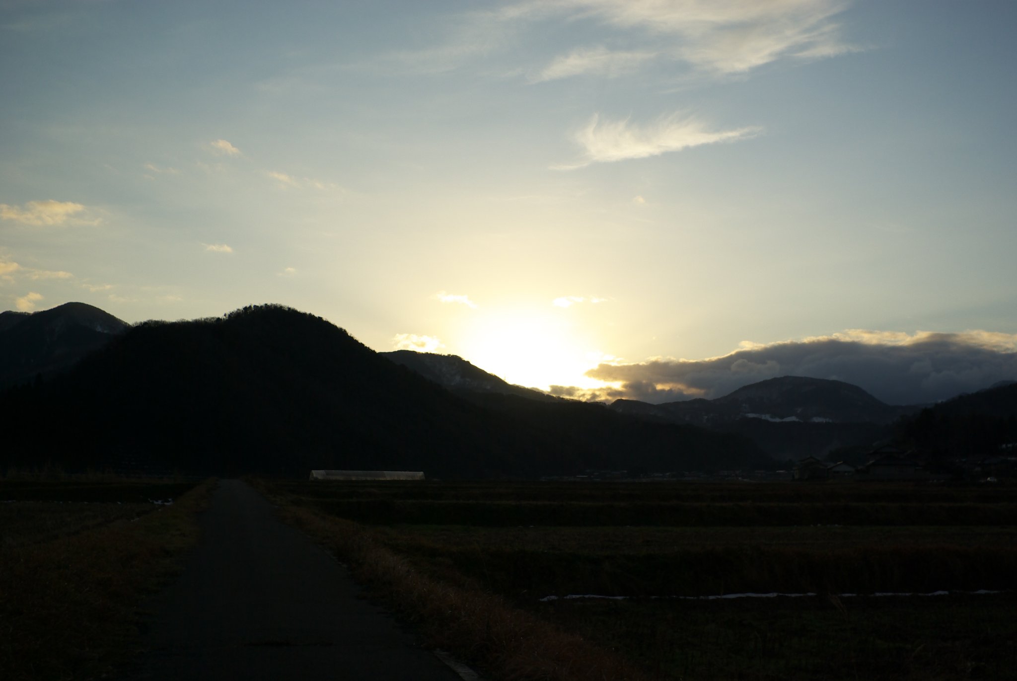 今年初めての綺麗な朝の日の出