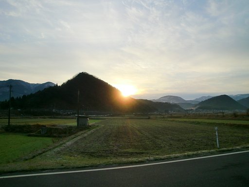 今朝の日の出