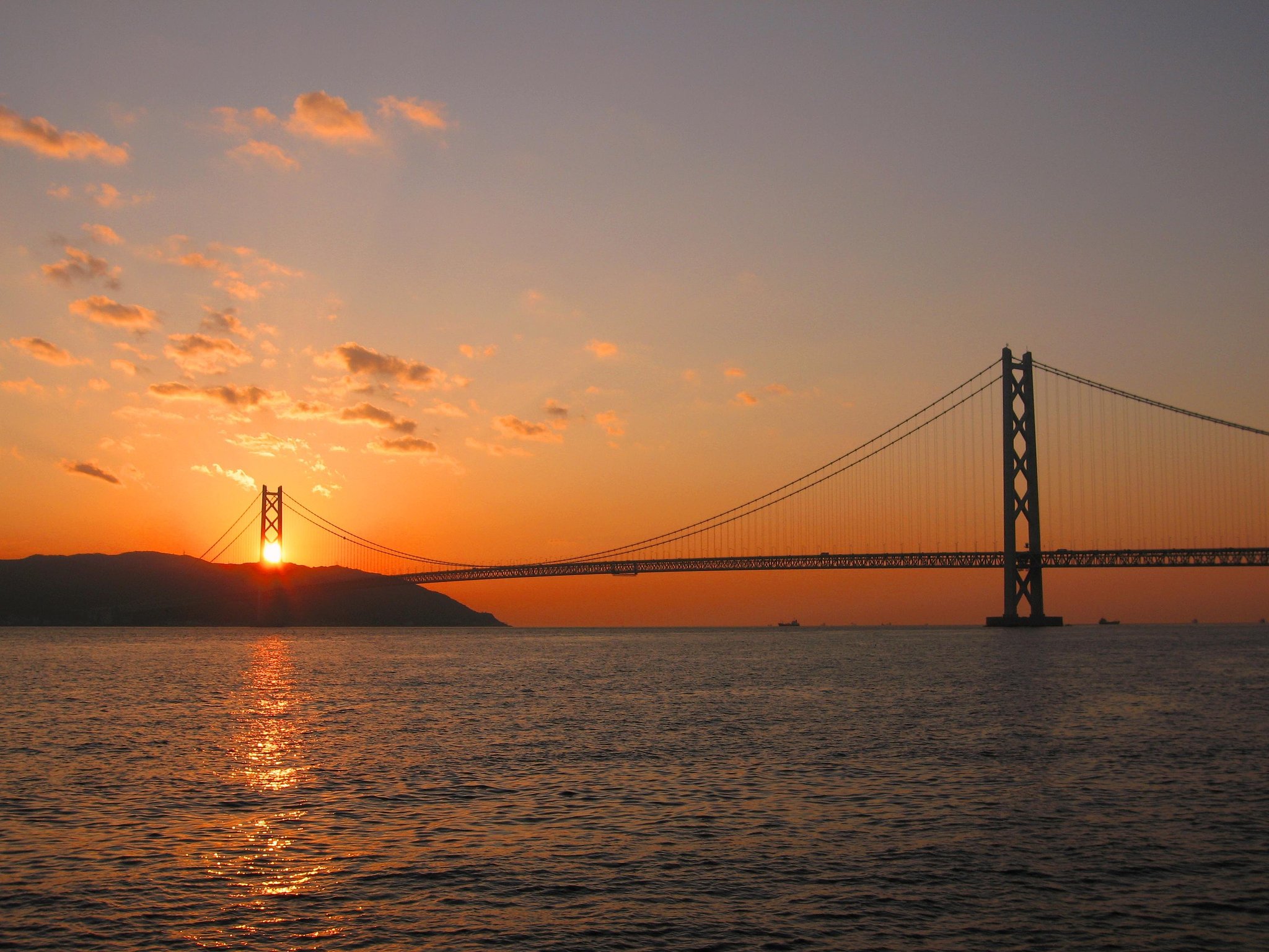 パールブリッジに沈む夕日